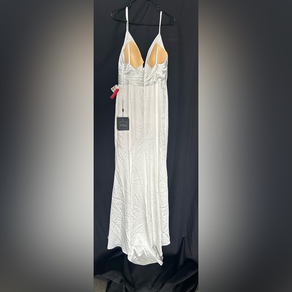 Mac Duggal 26264 NWT White Pleated Bodice Dress - Picture 5 of 6